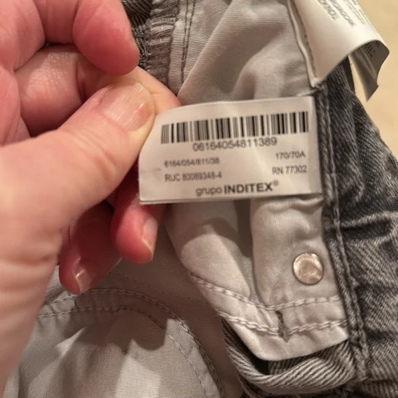 Zara Gray Denim Jeans size 6 - Picture 4 of 5